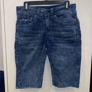 True Religion jean shorts size 28 blue